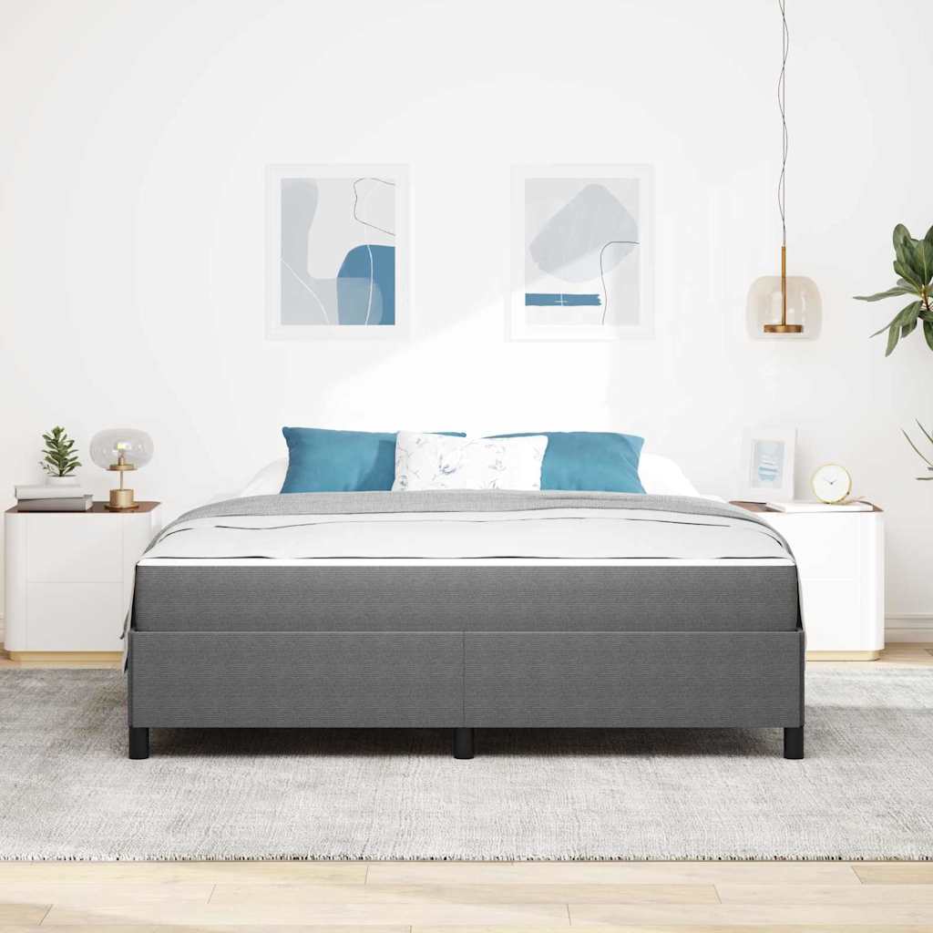 Cadre de lit avec matelas Gris clair 180 x 200 cm tissu