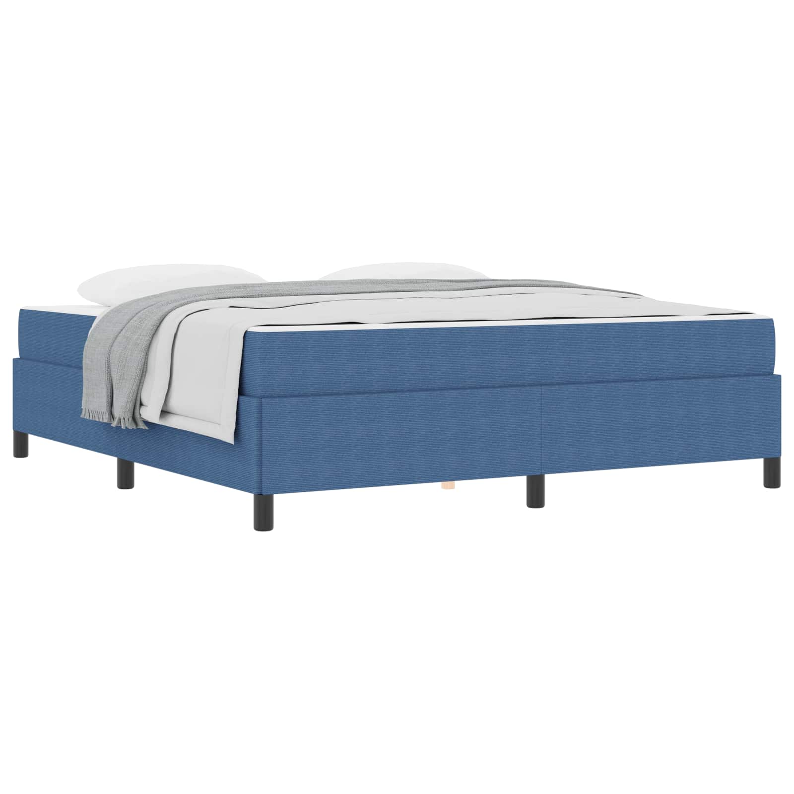Cadre de lit avec matelas Bleu 180 x 200 cm tissu - XIOS