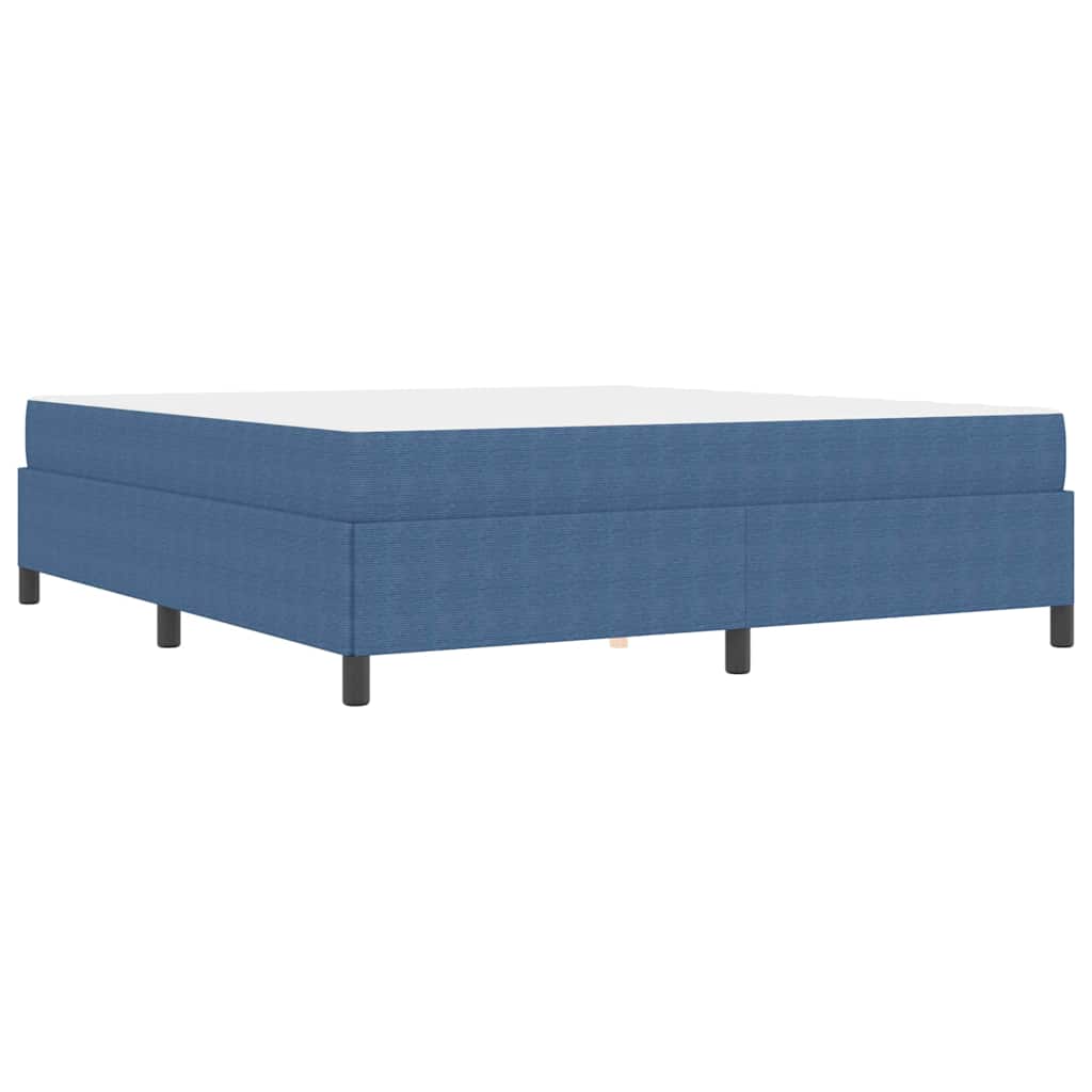 Cadre de lit avec matelas Bleu 180 x 200 cm tissu - XIOS