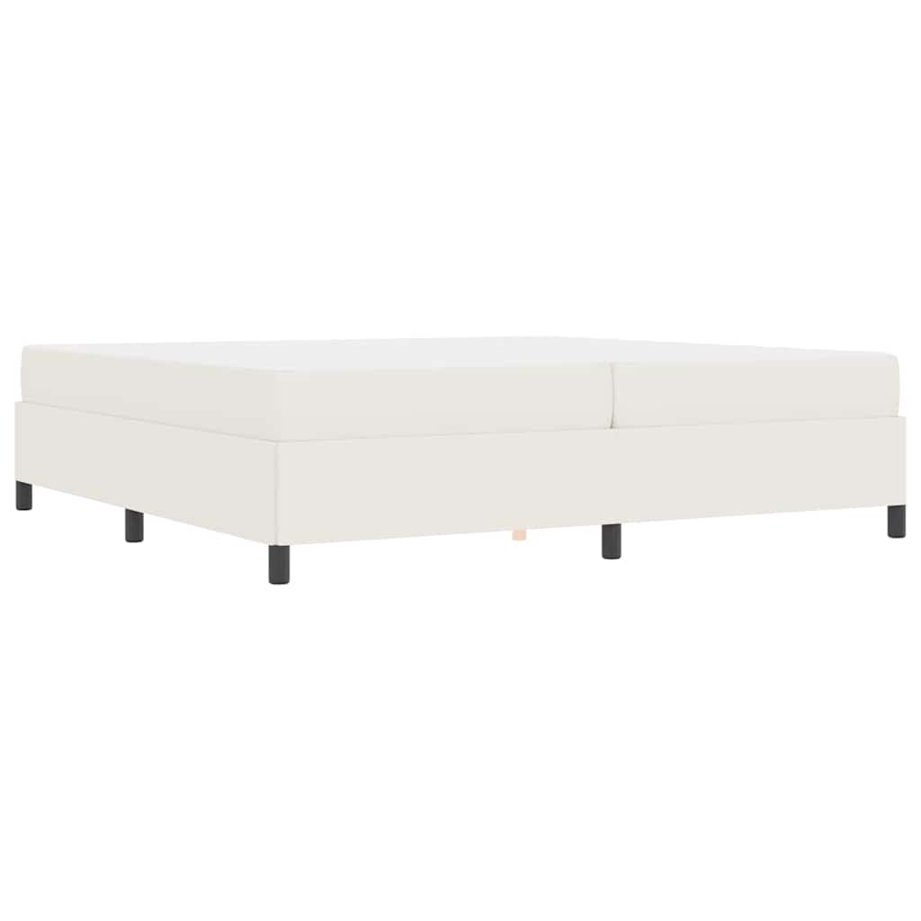 Cadre de lit avec matelas Crème 200 x 200 cm tissu - XIOS