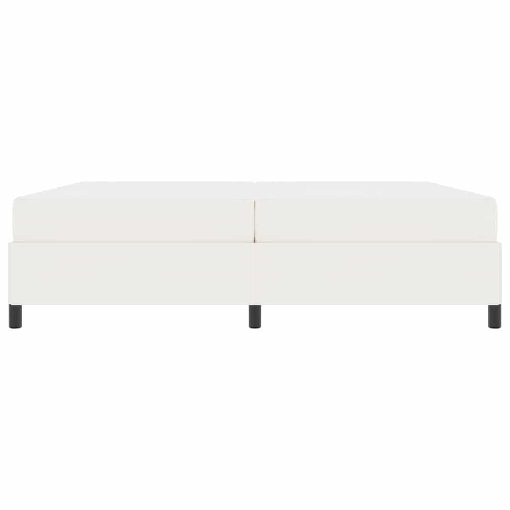 Cadre de lit avec matelas Crème 200 x 200 cm tissu - XIOS