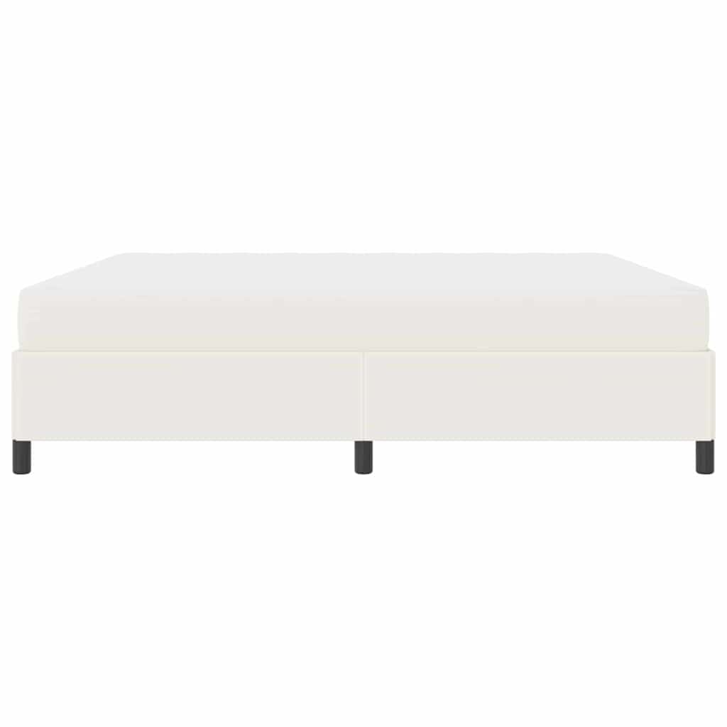 Cadre de lit avec matelas Crème 200 x 200 cm tissu - XIOS