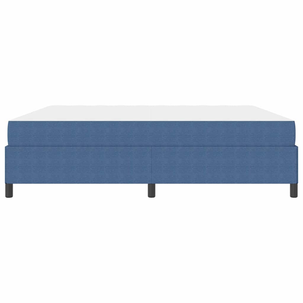 Cadre de lit avec matelas Bleu 200 x 200 cm tissu - XIOS