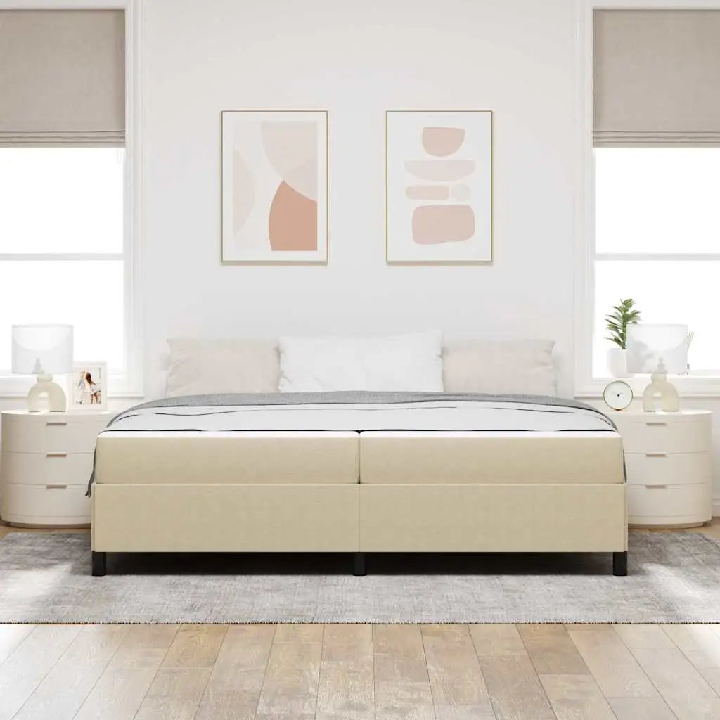 Cadre de lit avec matelas Gris Vert Clair 200 x 200 cm tissu - XIOS