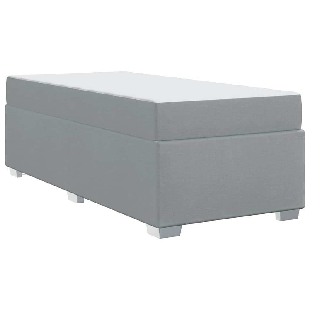 Cadre de lit avec matelas Gris clair 80 x 200 cm tissu - XIOS