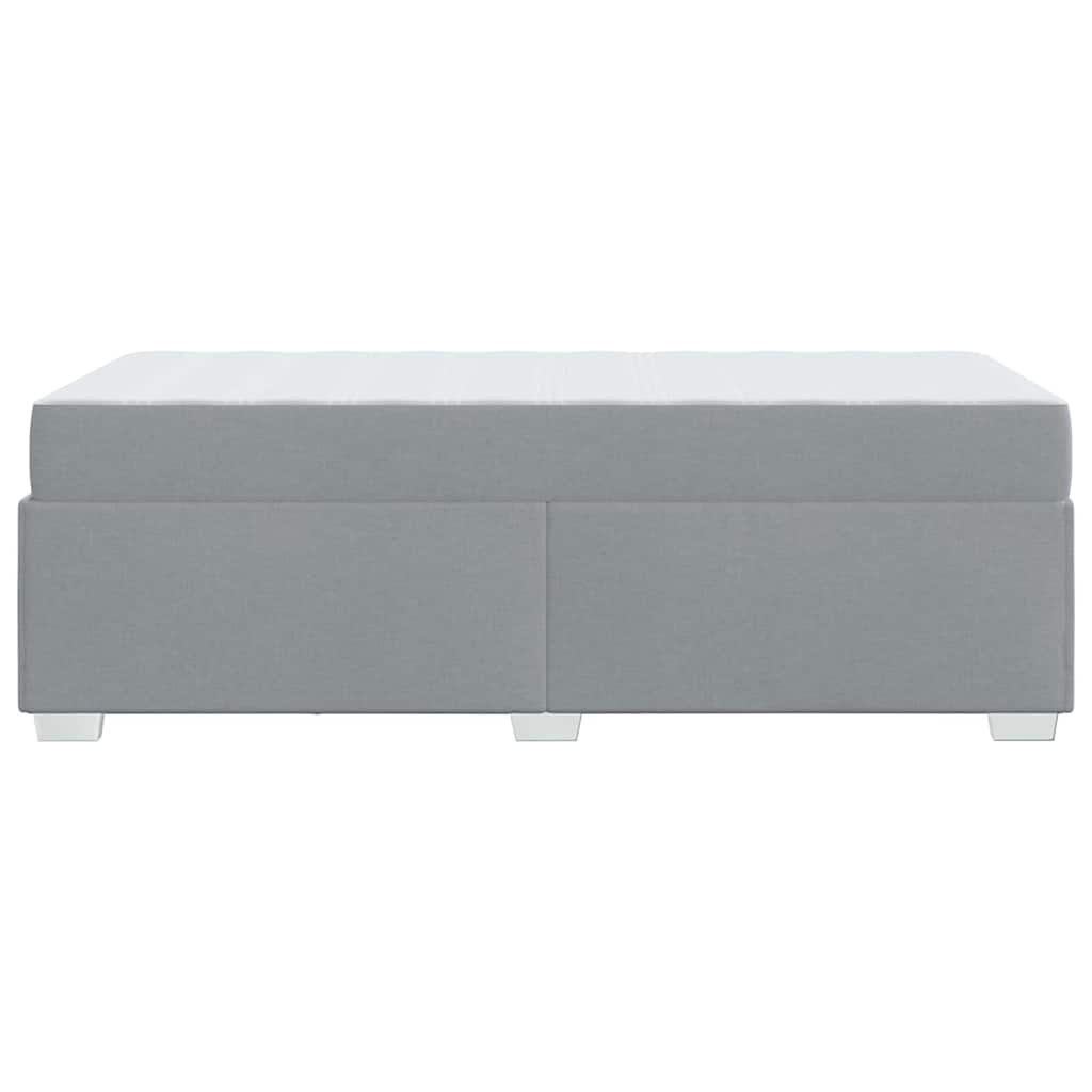 Cadre de lit avec matelas Gris clair 80 x 200 cm tissu - XIOS