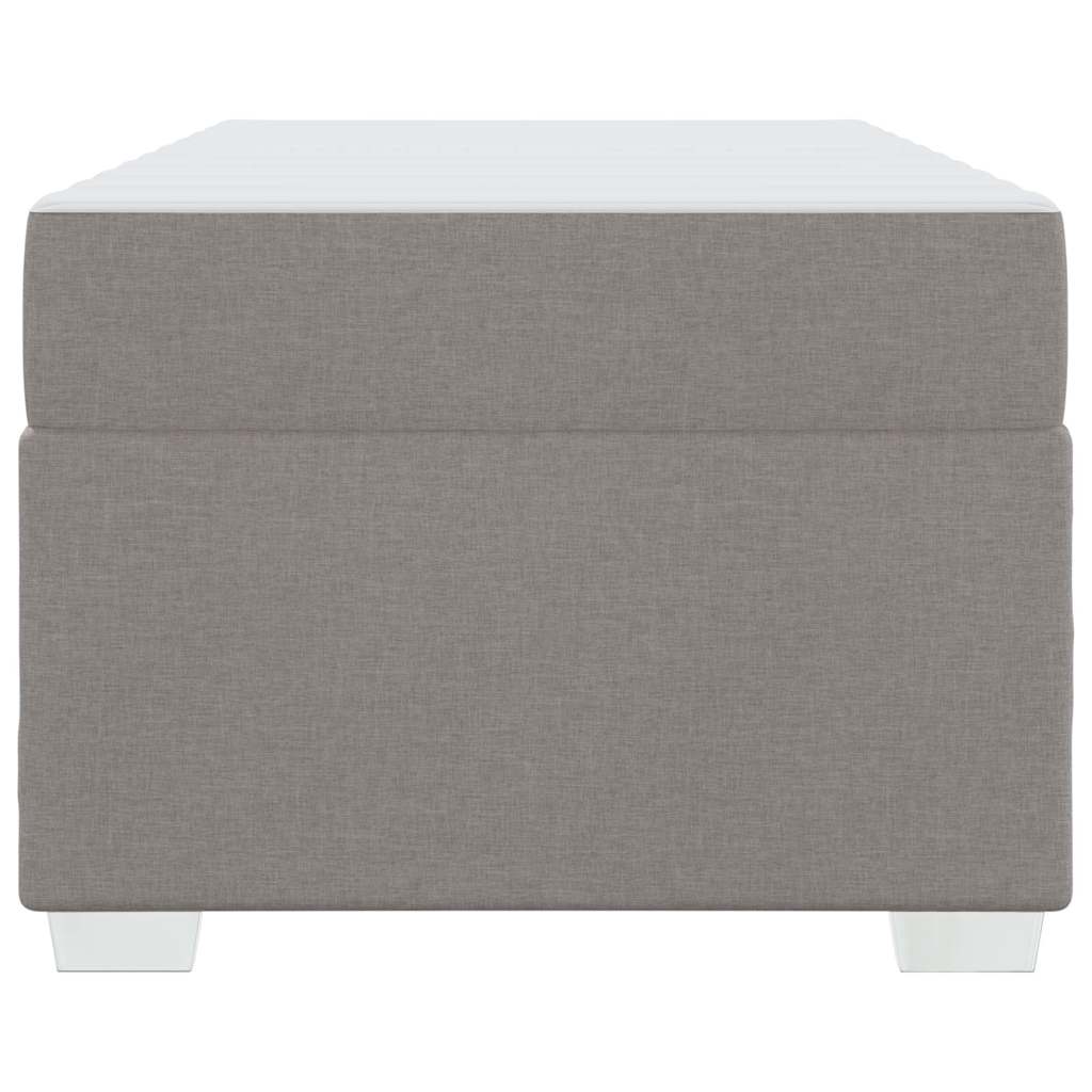 Cadre de lit avec matelas Taupe 80 x 200 cm tissu - XIOS