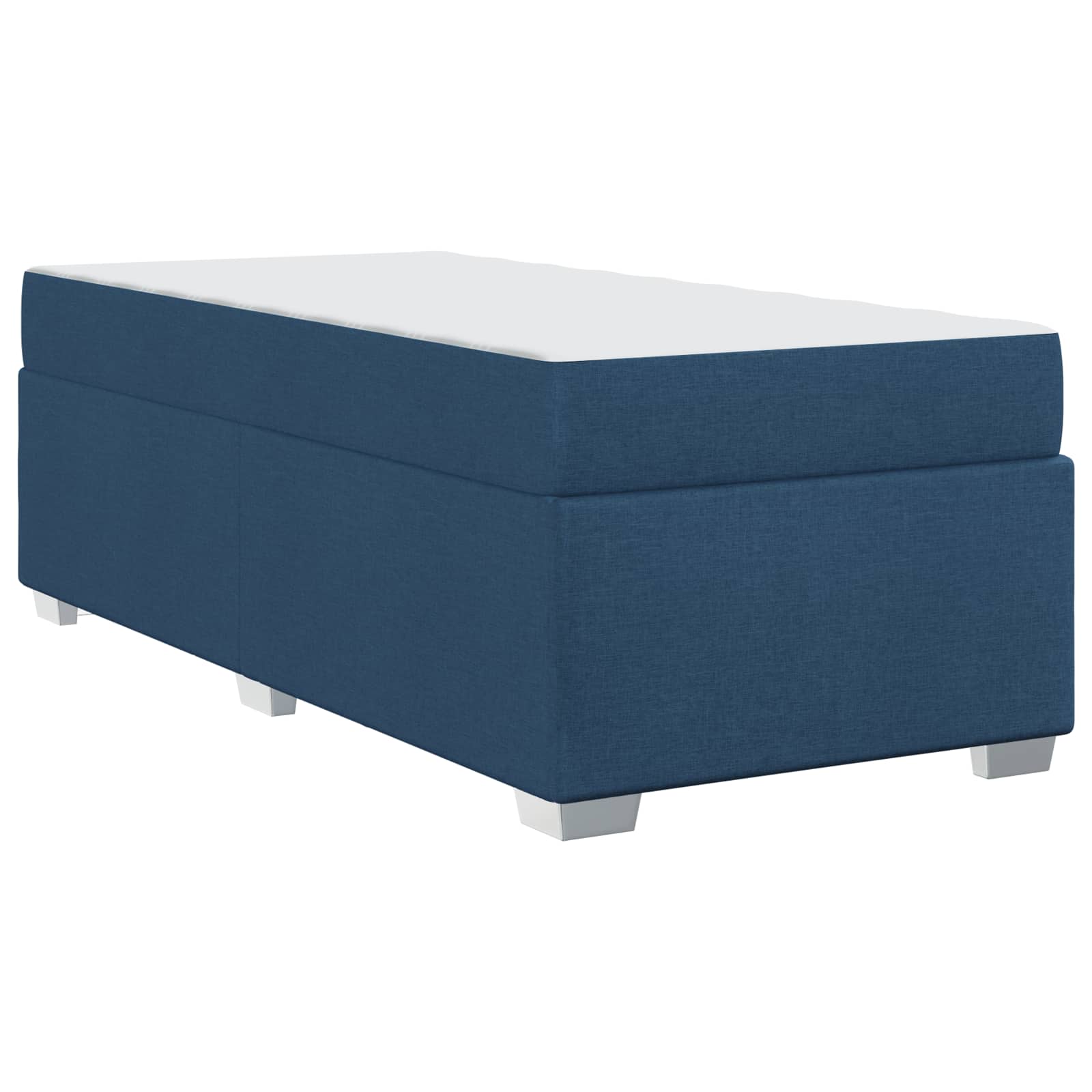 Cadre de lit avec matelas Bleu 80 x 200 cm tissu