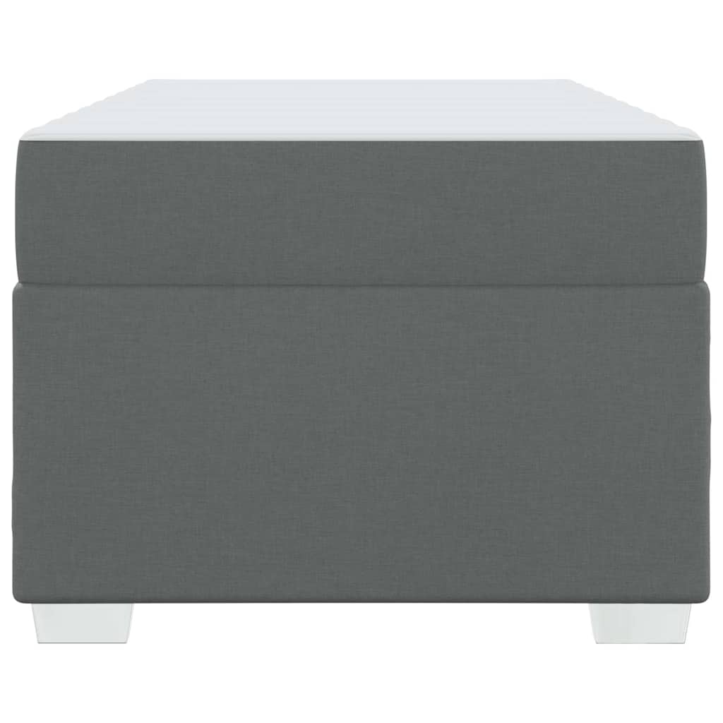 Cadre de lit avec matelas Gris foncé 90 x 190 cm tissu - XIOS
