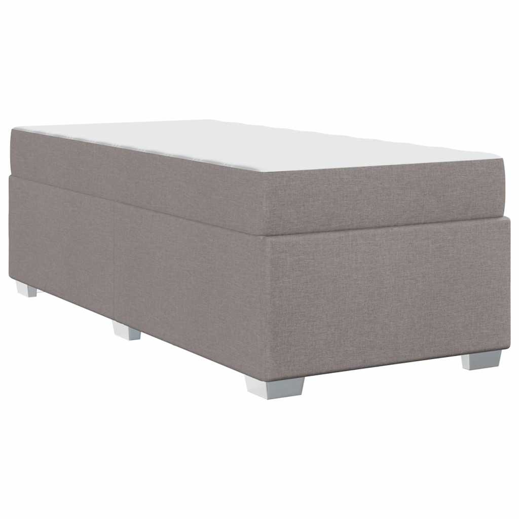 Cadre de lit avec matelas Taupe 90 x 190 cm tissu - XIOS