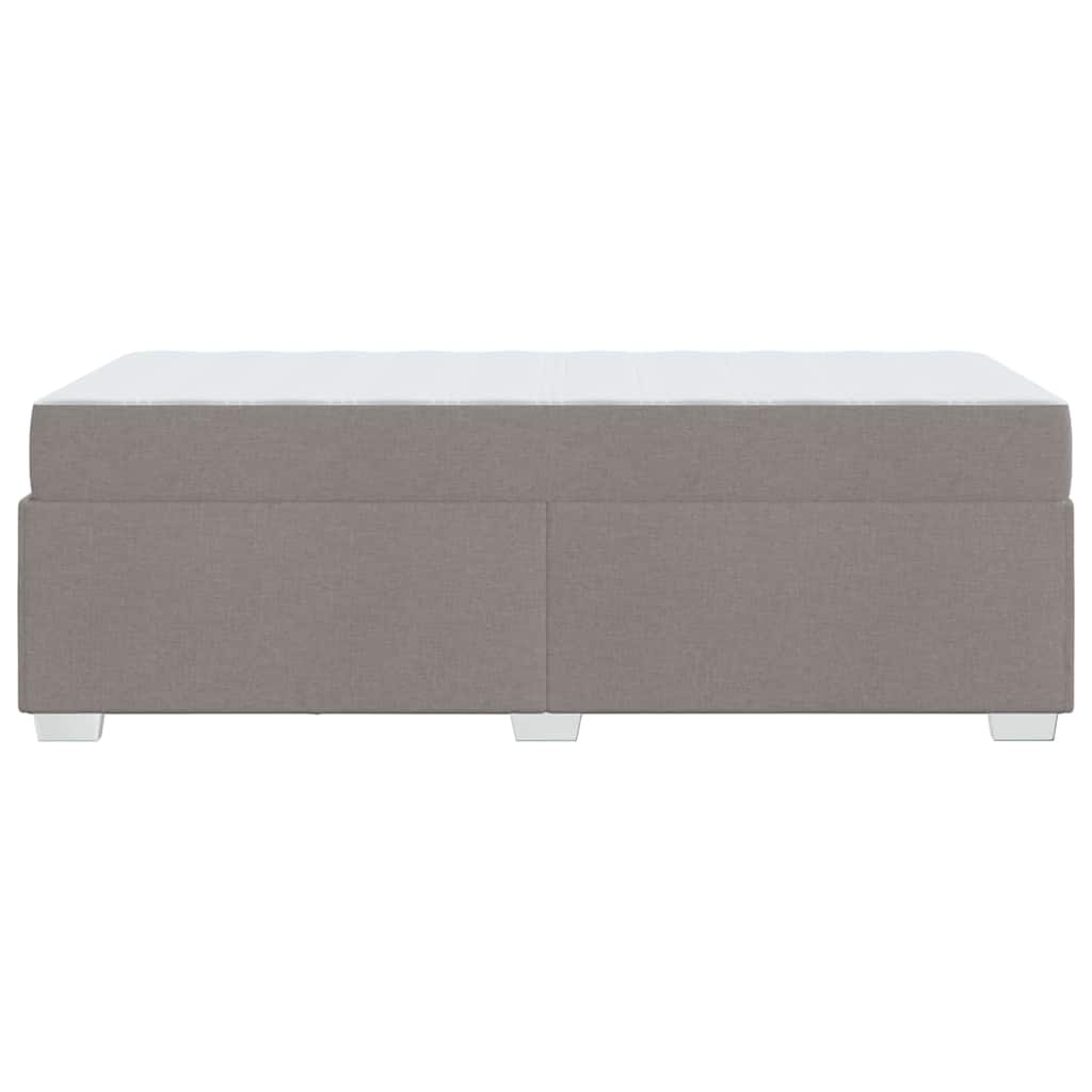 Cadre de lit avec matelas Taupe 90 x 190 cm tissu - XIOS