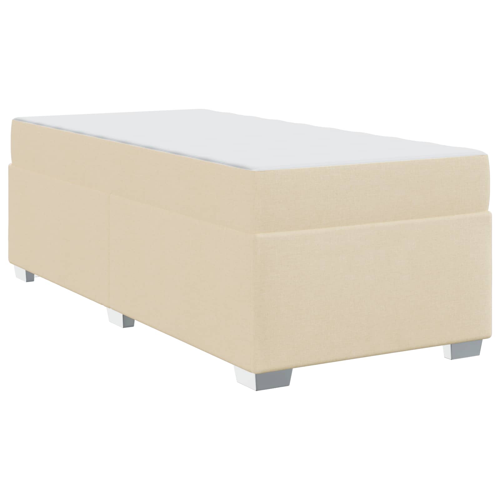 Cadre de lit avec matelas Crème 90 x 190 cm tissu - XIOS