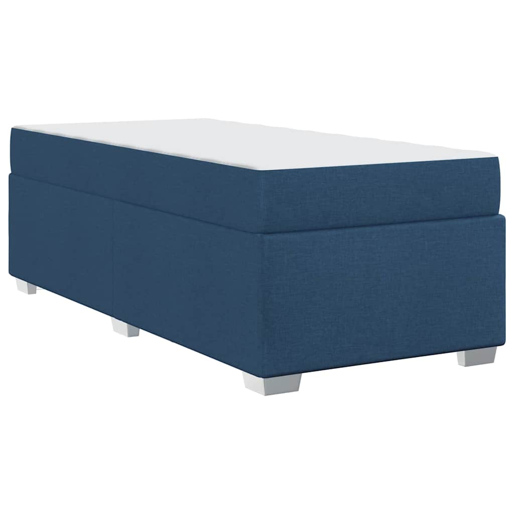 Cadre de lit avec matelas Bleu 90 x 190 cm tissu - XIOS