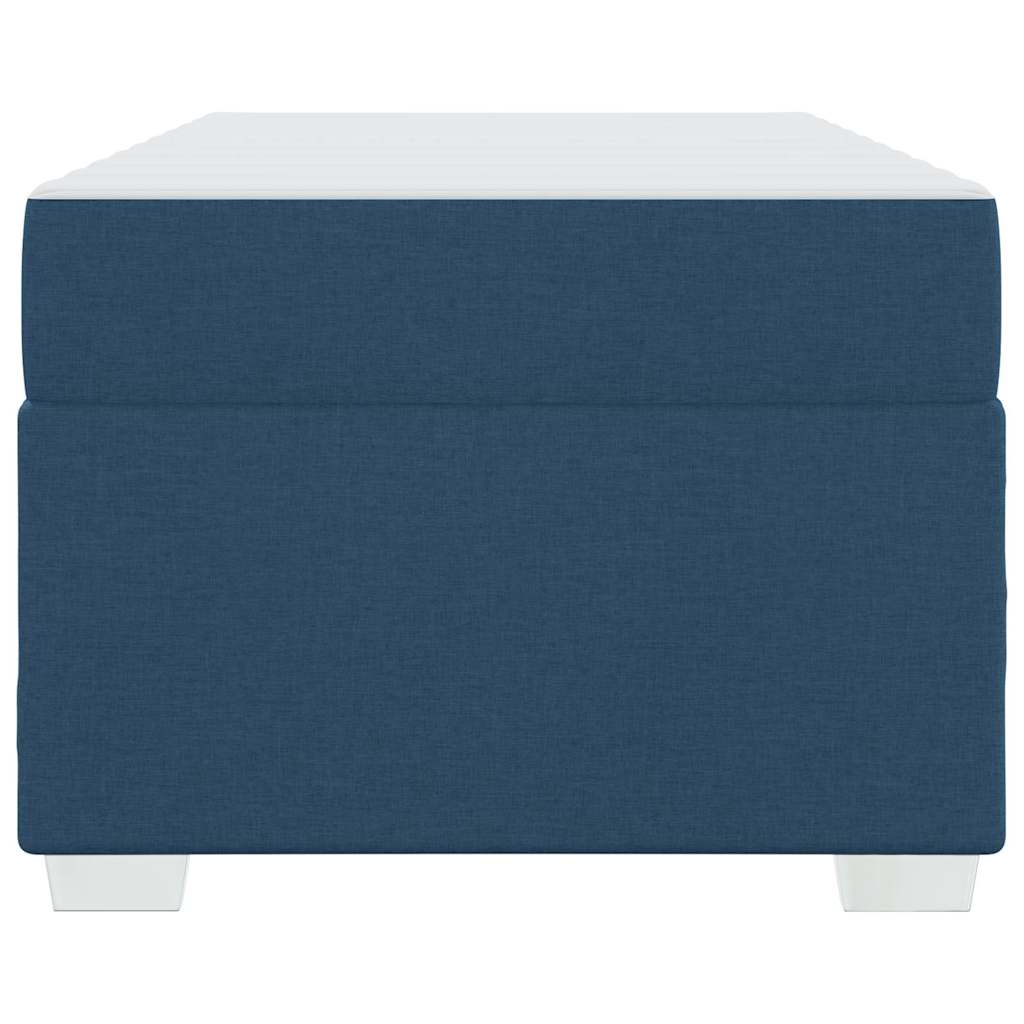 Cadre de lit avec matelas Bleu 90 x 190 cm tissu - XIOS