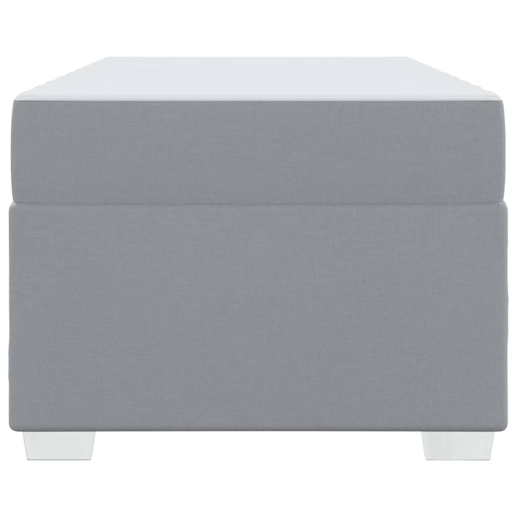 Cadre de lit avec matelas Gris clair 90 x 200 cm tissu - XIOS