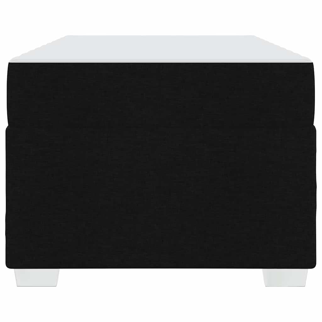 Cadre de lit avec matelas Noir 90 x 200 cm tissu - XIOS