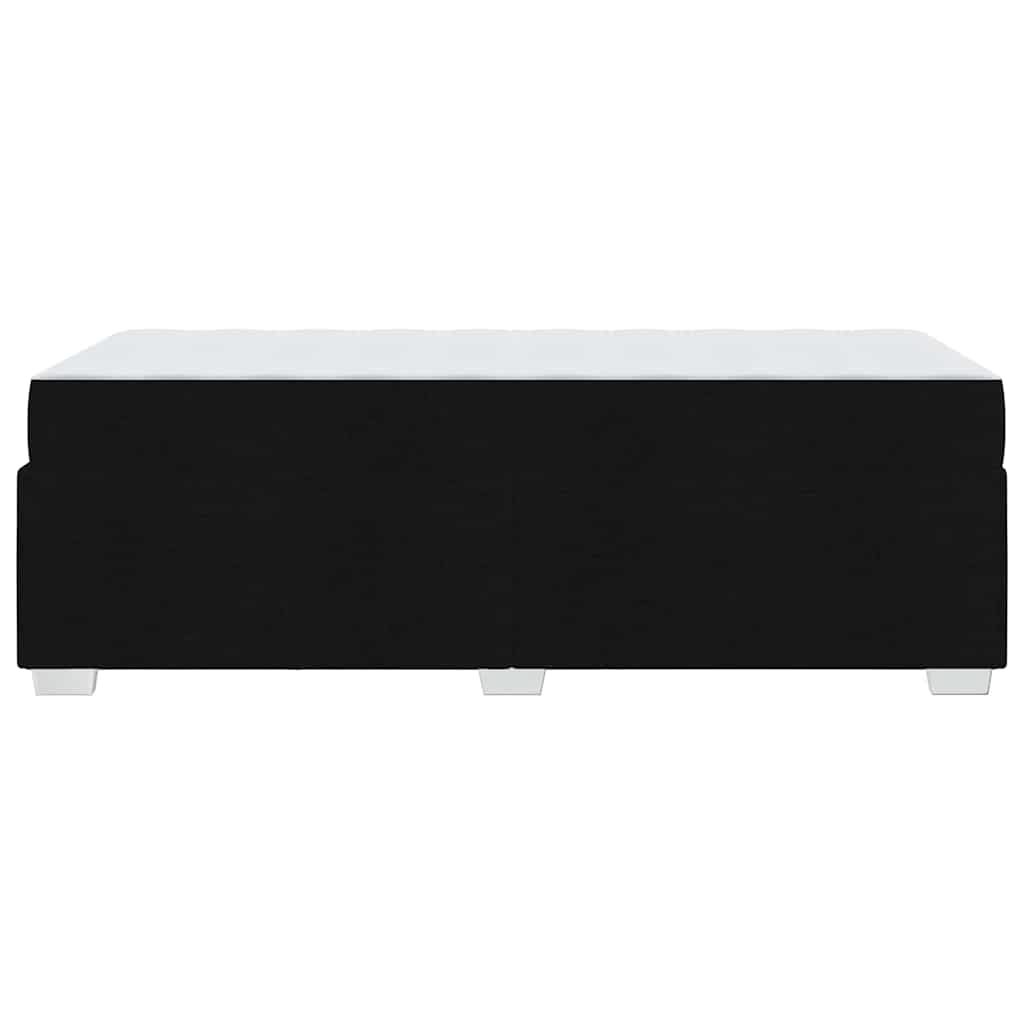 Cadre de lit avec matelas Noir 90 x 200 cm tissu - XIOS