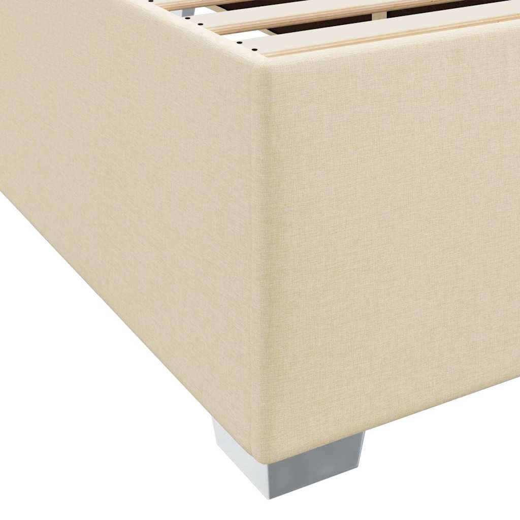 Cadre de lit avec matelas Crème 90 x 200 cm tissu - XIOS