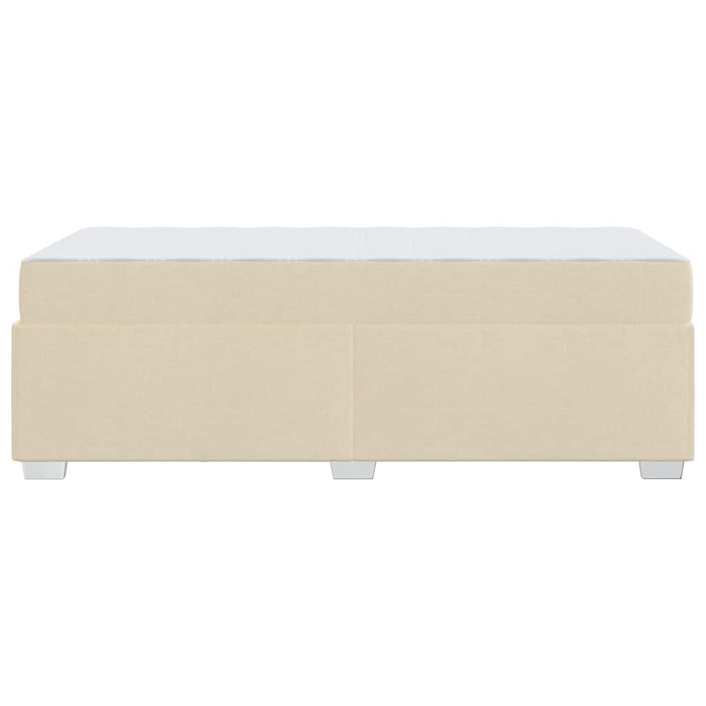 Cadre de lit avec matelas Crème 90 x 200 cm tissu - XIOS