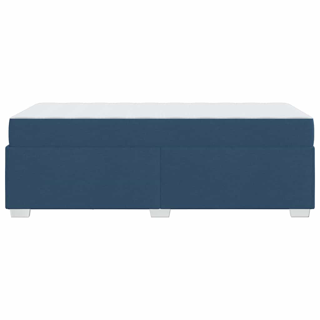 Cadre de lit avec matelas Bleu 90 x 200 cm tissu - XIOS