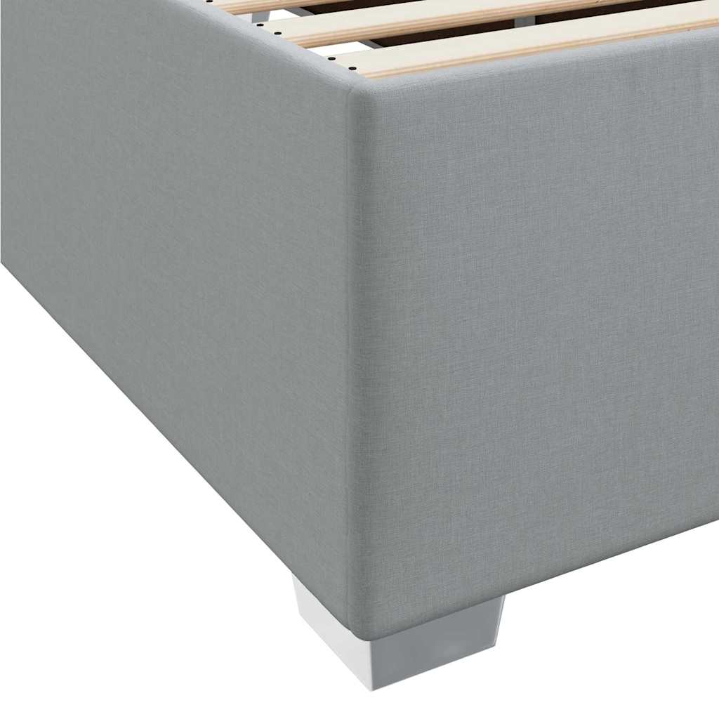 Cadre de lit avec matelas Gris clair 100 x 200 cm tissu - XIOS