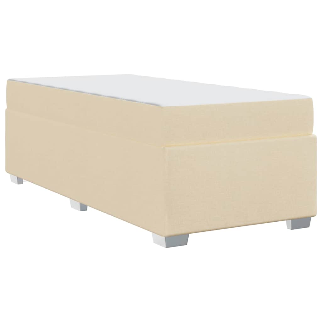 Cadre de lit avec matelas Crème 100 x 200 cm tissu - XIOS