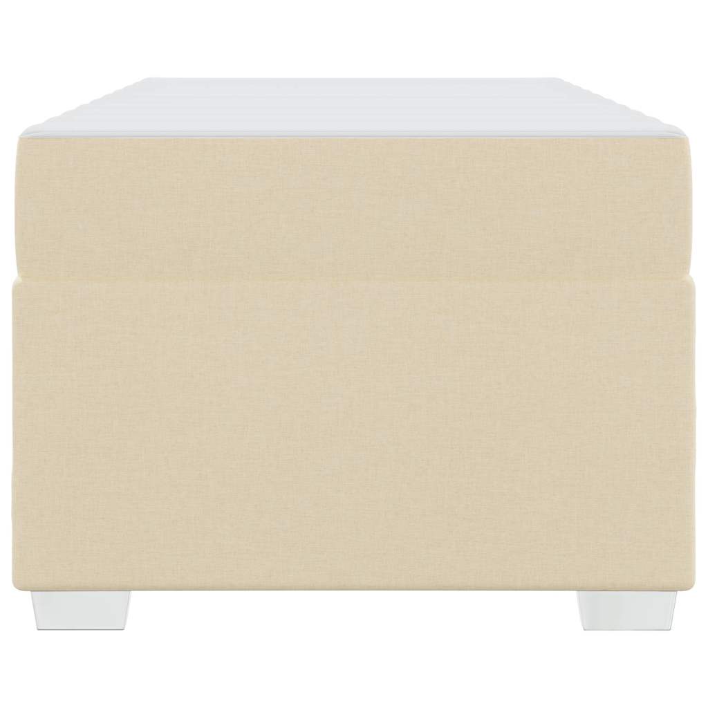 Cadre de lit avec matelas Crème 100 x 200 cm tissu - XIOS