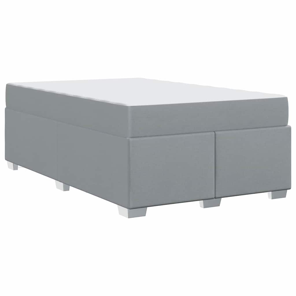 Cadre de lit avec matelas Gris clair 120 x 190 cm tissu - XIOS