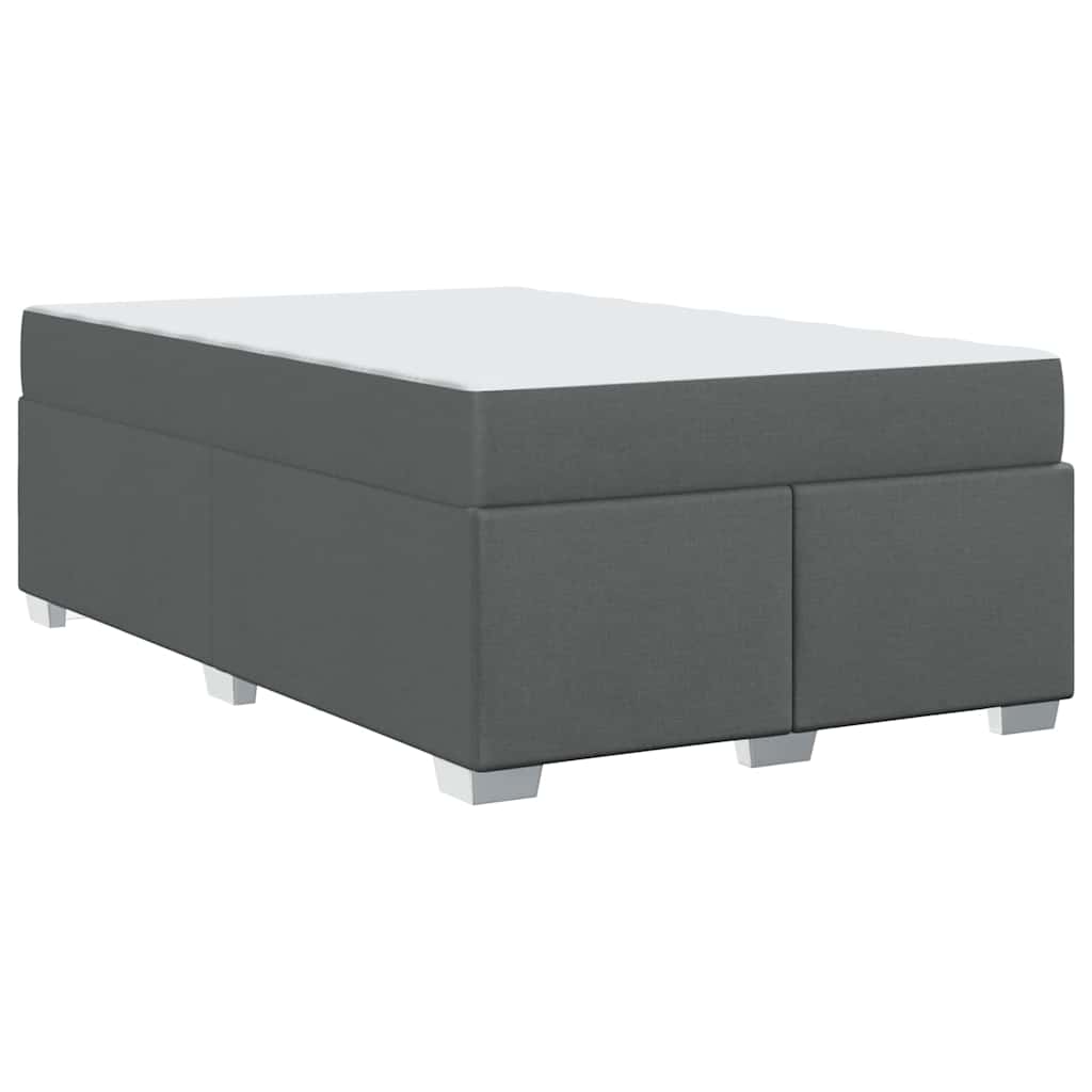 Cadre de lit avec matelas Gris foncé 120 x 190 cm tissu - XIOS