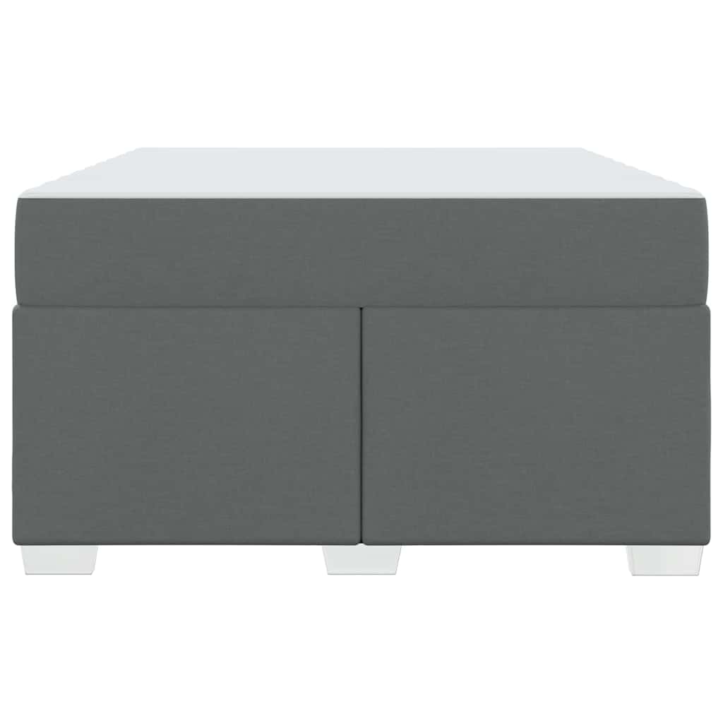 Cadre de lit avec matelas Gris foncé 120 x 190 cm tissu - XIOS