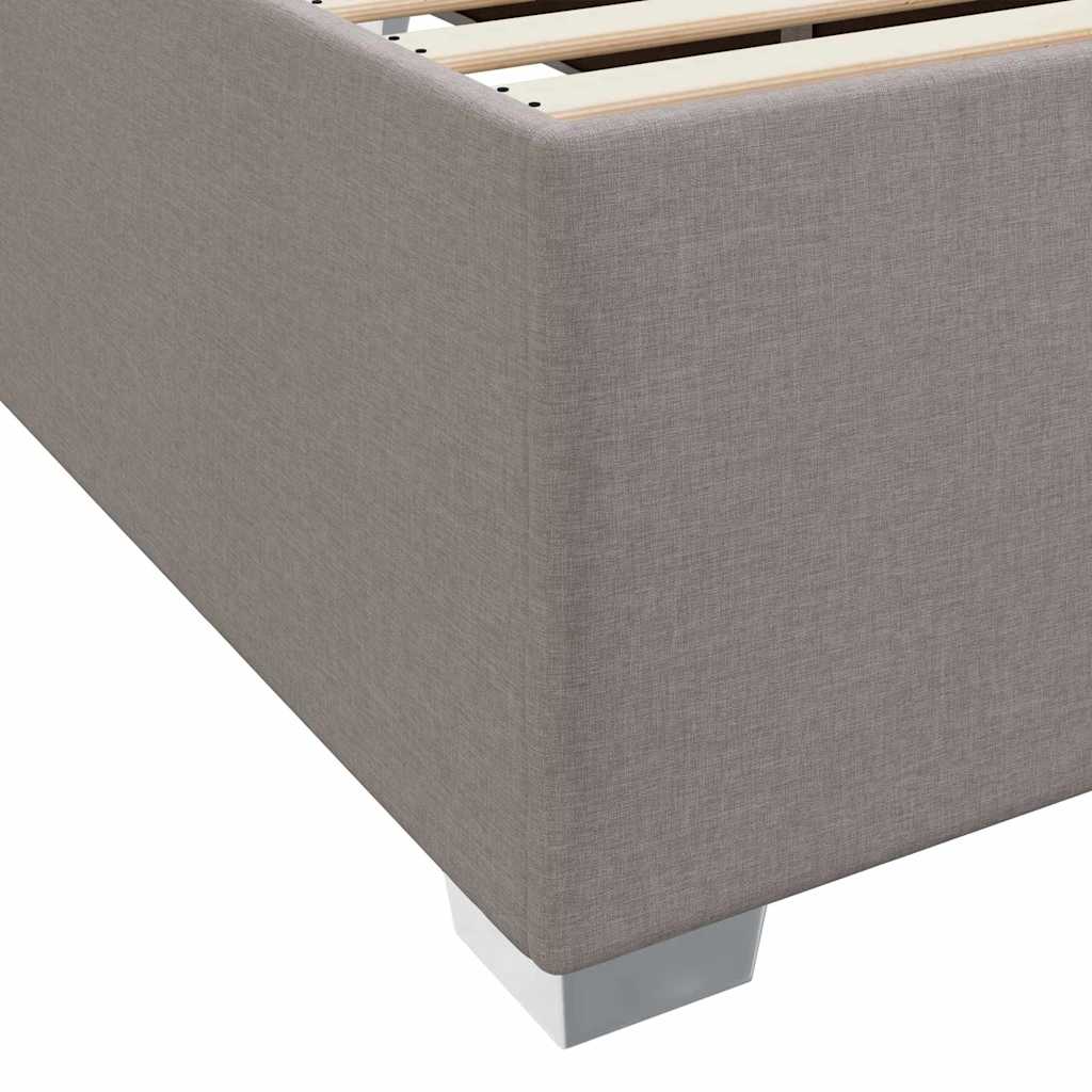 Cadre de lit avec matelas Taupe 120 x 190 cm tissu - XIOS