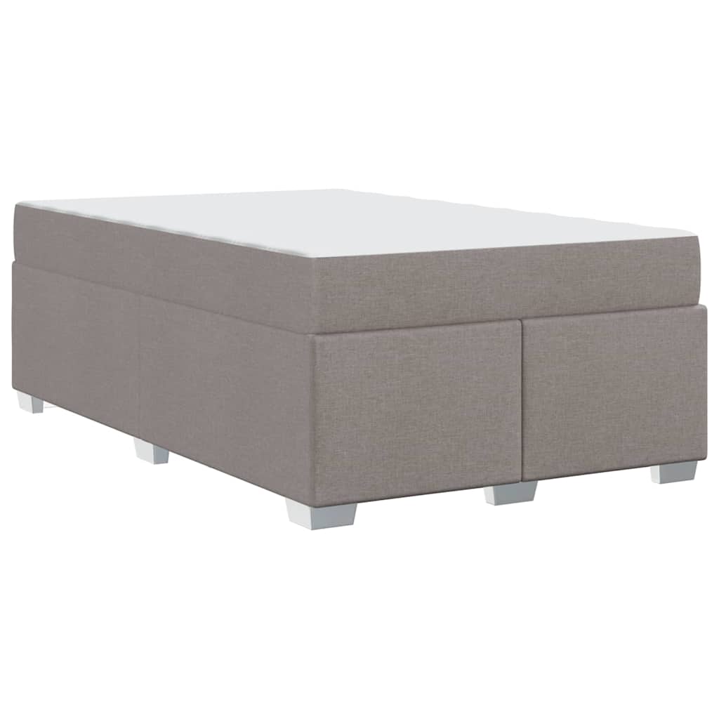 Cadre de lit avec matelas Taupe 120 x 190 cm tissu - XIOS