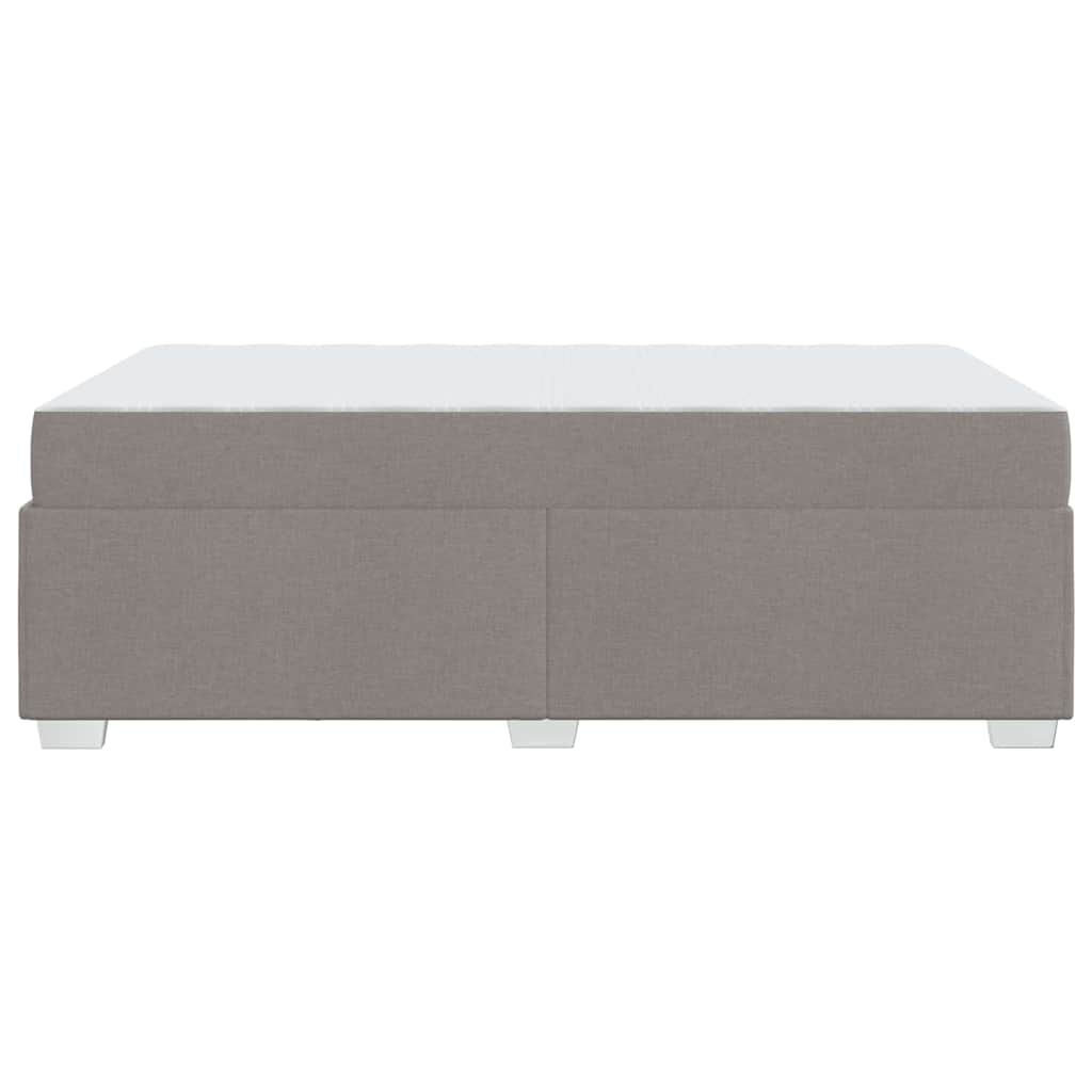 Cadre de lit avec matelas Taupe 120 x 190 cm tissu - XIOS