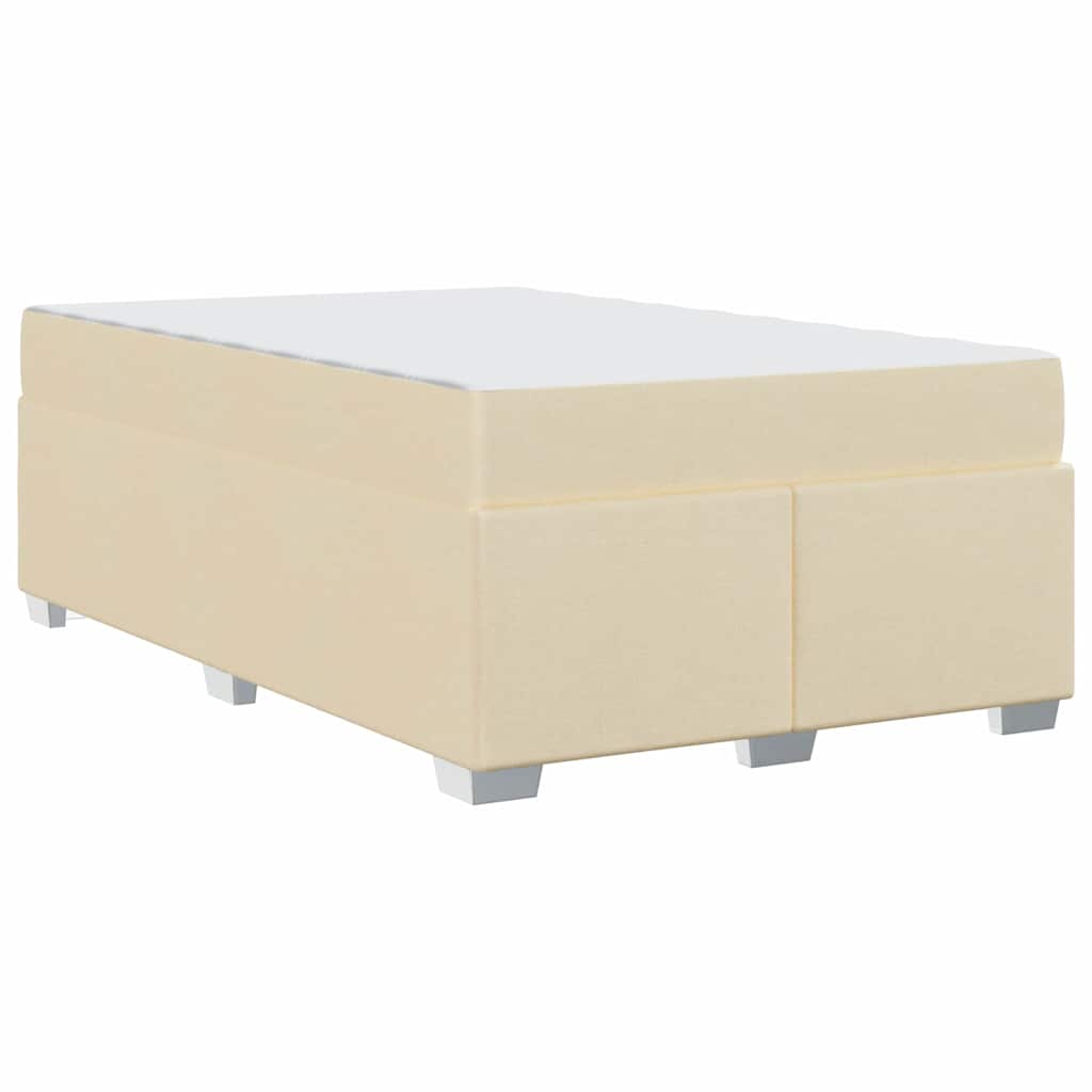 Cadre de lit avec matelas Crème 120 x 190 cm tissu - XIOS