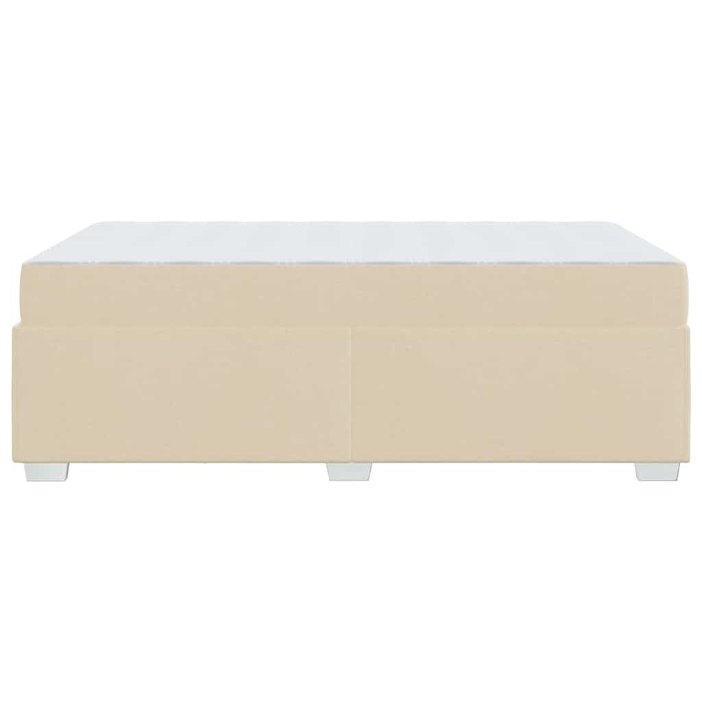 Cadre de lit avec matelas Crème 120 x 190 cm tissu - XIOS