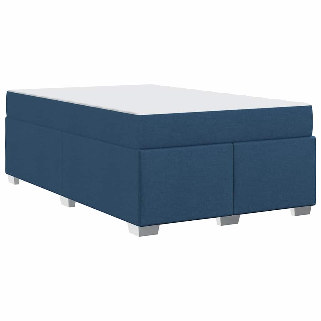 Cadre de lit avec matelas Bleu 120 x 190 cm tissu - XIOS