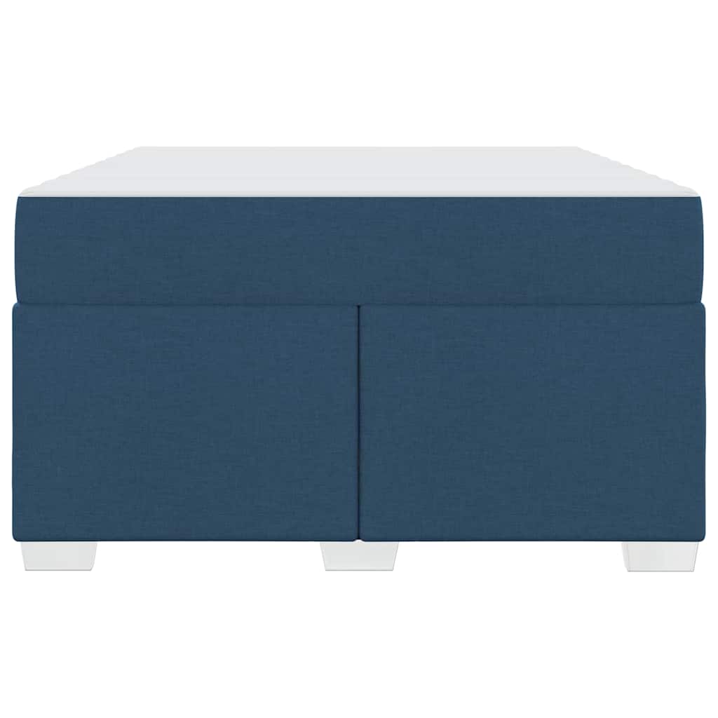 Cadre de lit avec matelas Bleu 120 x 190 cm tissu - XIOS