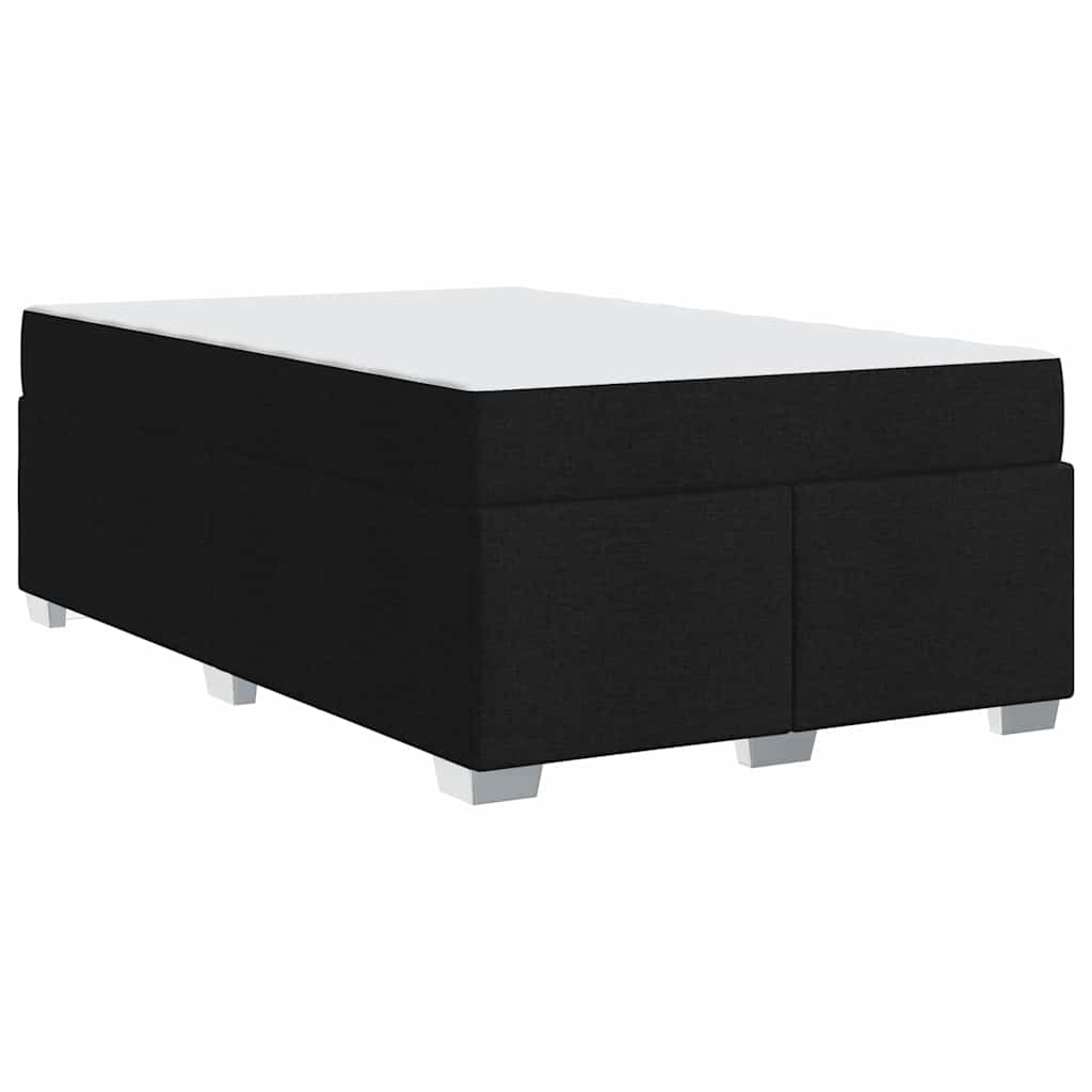 Cadre de lit avec matelas Noir 120 x 200 cm tissu - XIOS