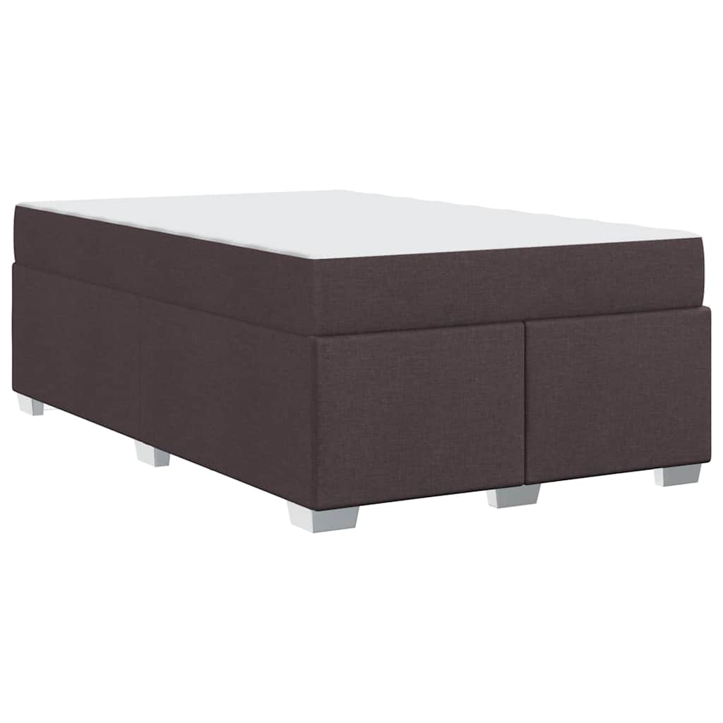 Cadre de lit avec matelas Marron foncé 120 x 200 cm tissu - XIOS