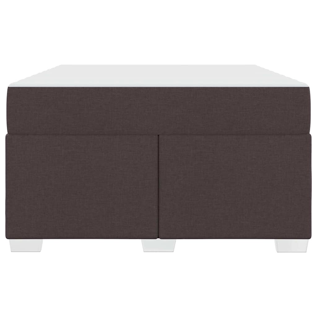 Cadre de lit avec matelas Marron foncé 120 x 200 cm tissu - XIOS