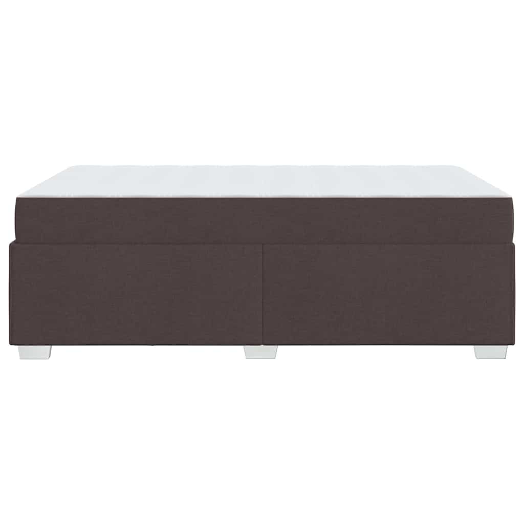 Cadre de lit avec matelas Marron foncé 120 x 200 cm tissu - XIOS