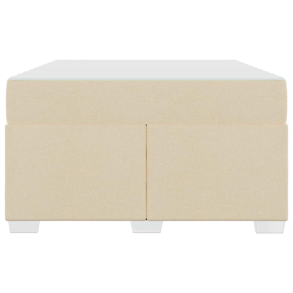 Cadre de lit avec matelas Crème 120 x 200 cm tissu - XIOS