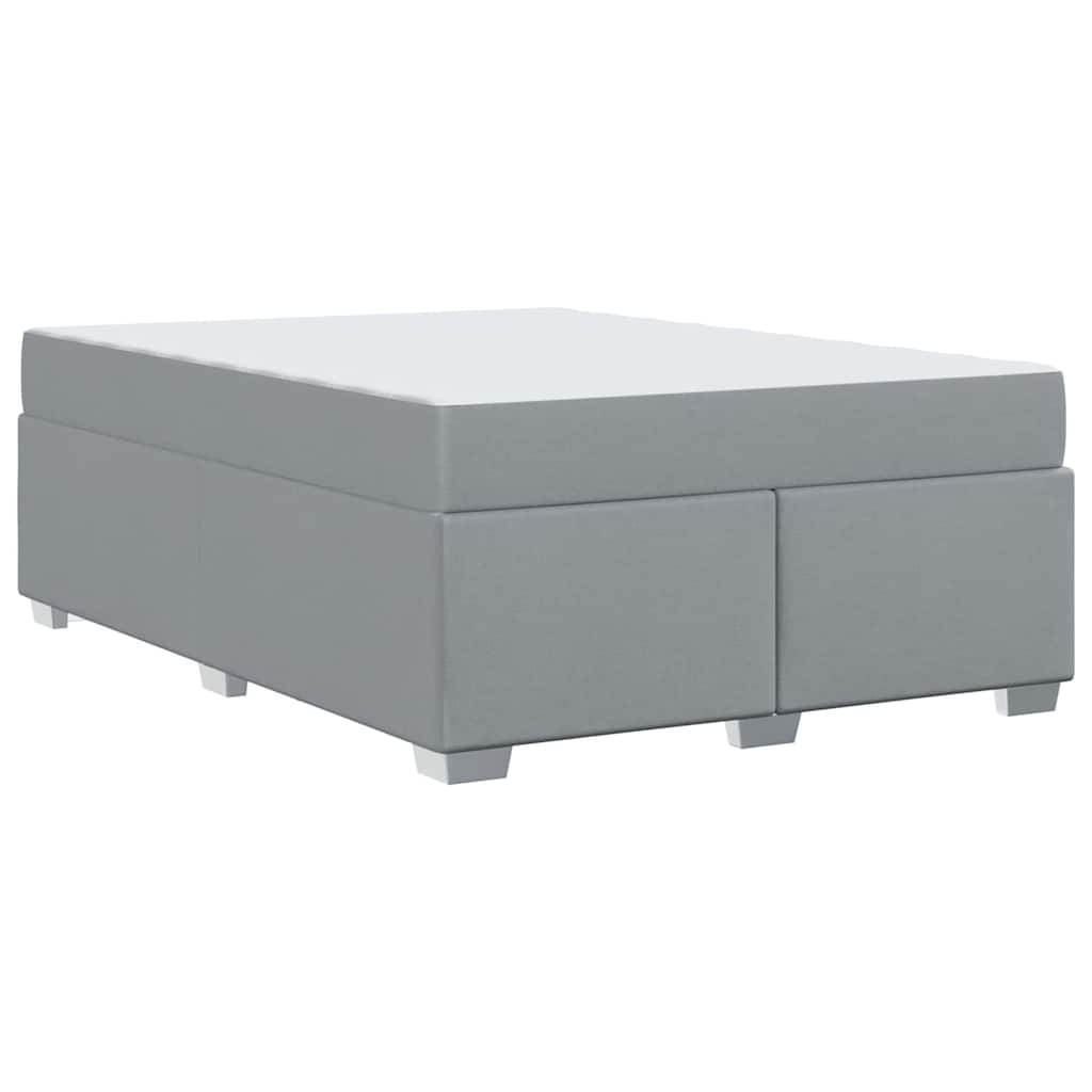 Cadre de lit avec matelas Gris clair 140 x 200 cm tissu - XIOS
