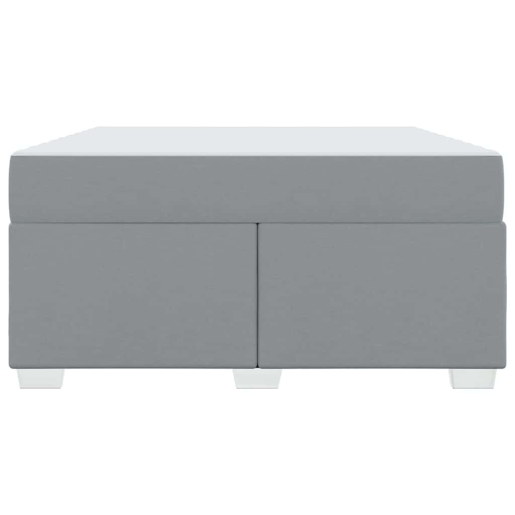 Cadre de lit avec matelas Gris clair 140 x 200 cm tissu - XIOS