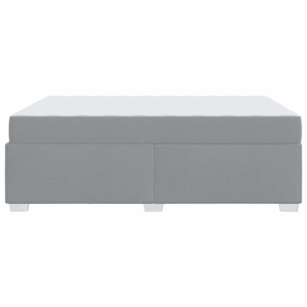 Cadre de lit avec matelas Gris clair 140 x 200 cm tissu - XIOS