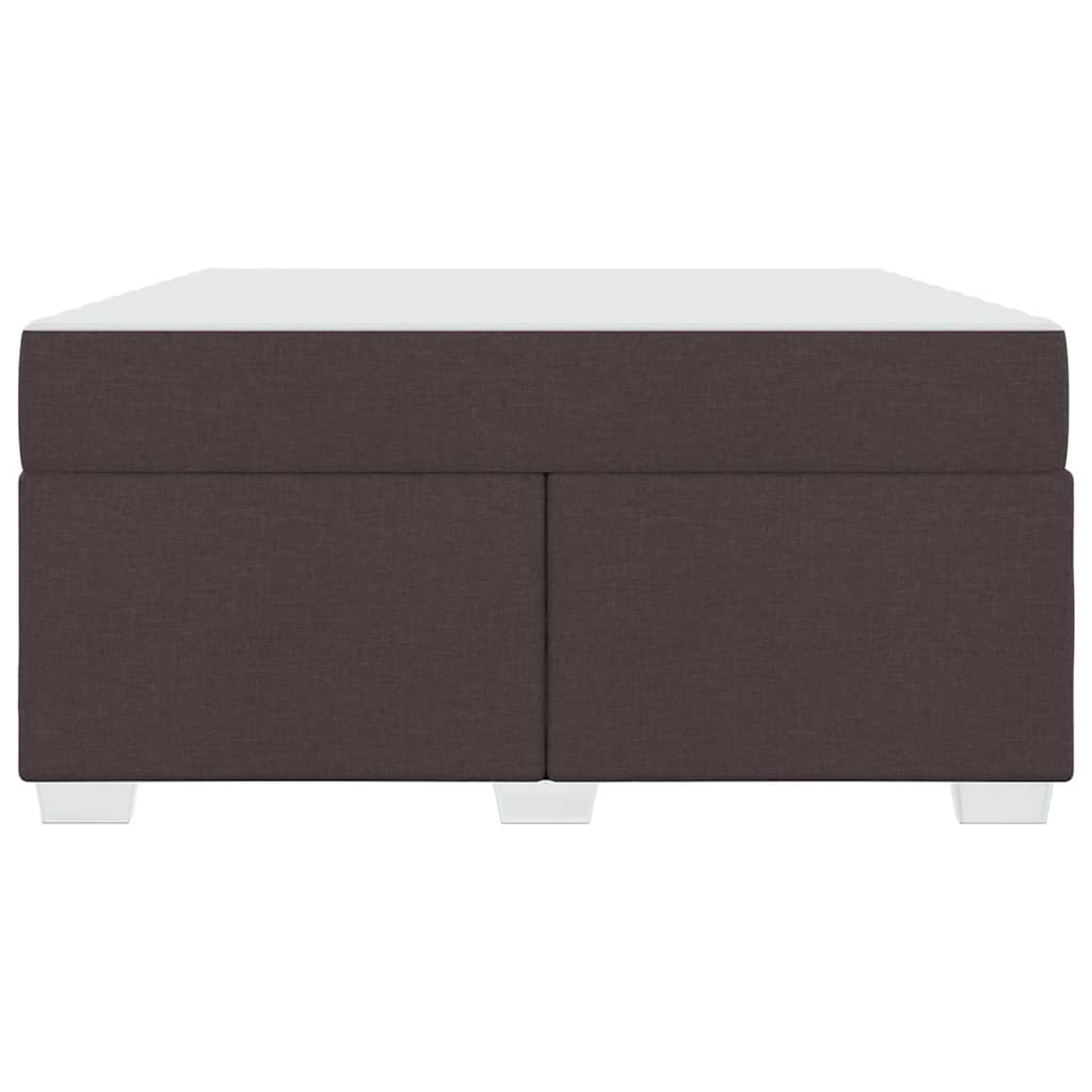 Cadre de lit avec matelas Marron foncé 140 x 200 cm tissu - XIOS