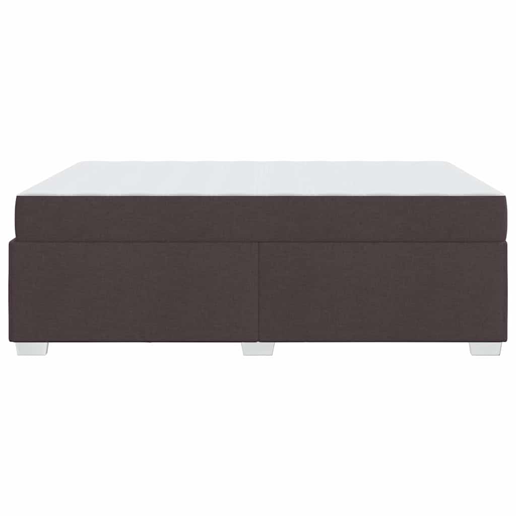 Cadre de lit avec matelas Marron foncé 140 x 200 cm tissu - XIOS