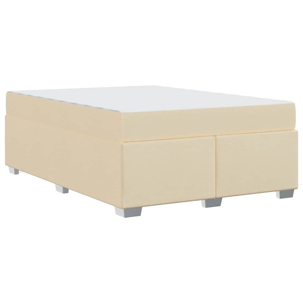 Cadre de lit avec matelas Crème 140 x 200 cm tissu - XIOS