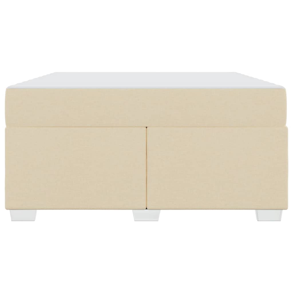 Cadre de lit avec matelas Crème 140 x 200 cm tissu - XIOS