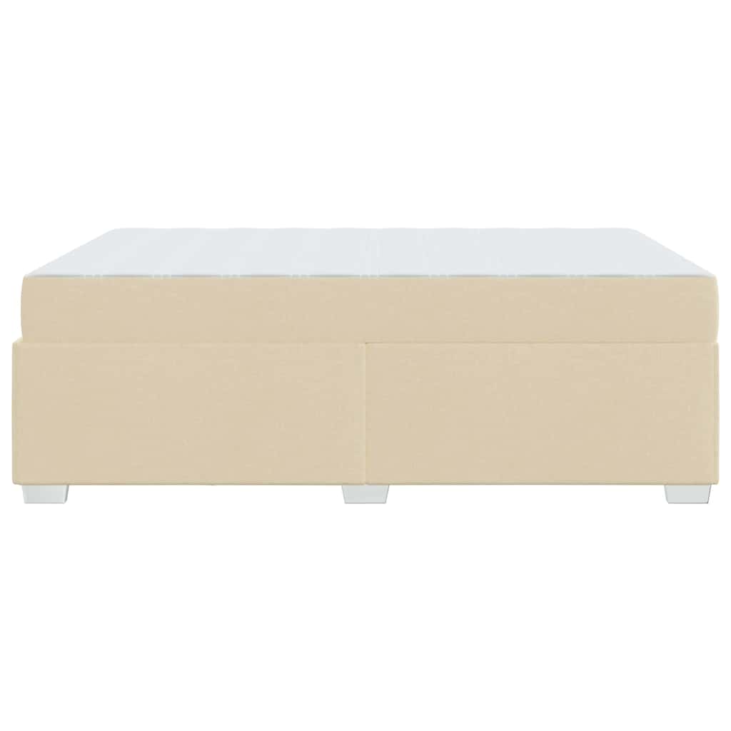 Cadre de lit avec matelas Crème 140 x 200 cm tissu - XIOS